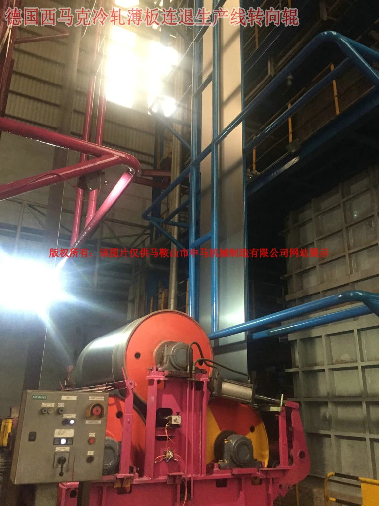 On site picture of the cold rolling continuous retreat line with a diameter of 400 turning roller