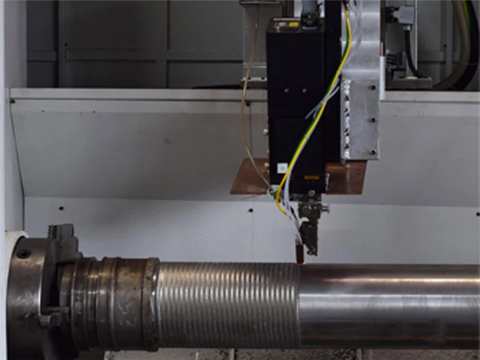 Laser cladding of hydraulic support column piston rod